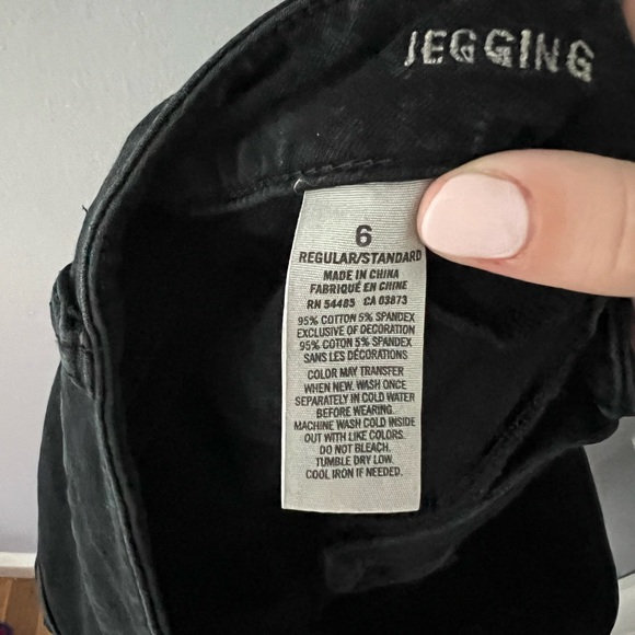 American Eagle Black Super Stretch Jeggings 6 Regular - Picture 8 of 11